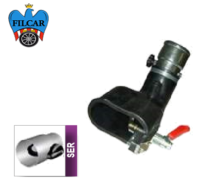 Boquerel oval de goma para escapes dobles, con pinza sujeción, toma de sonda CO y sistema de cierre BGA-PM